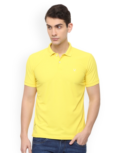 

Allen Solly Sport Men Yellow Solid Polo Collar T-shirt