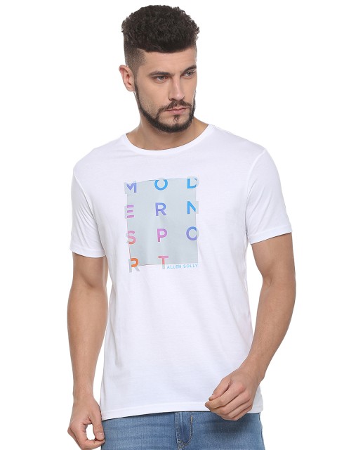 

Allen Solly Sport Men White Printed Round Neck T-shirt