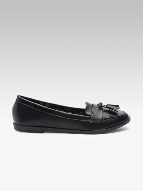 

ELLE Women Black Solid Ballerinas with TassELLEd Detail