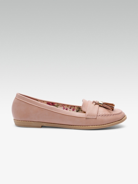 

ELLE Women Dusty Pink Solid Ballerinas with TassELLEd Detail