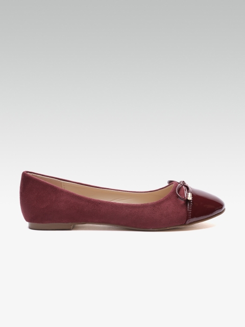 

ELLE Women Maroon Solid Ballerinas