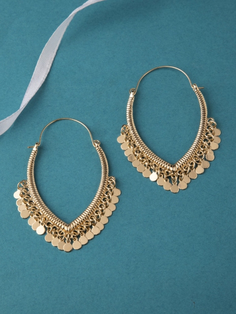 

Rubans Gold-Toned Classic Hoop Earrings