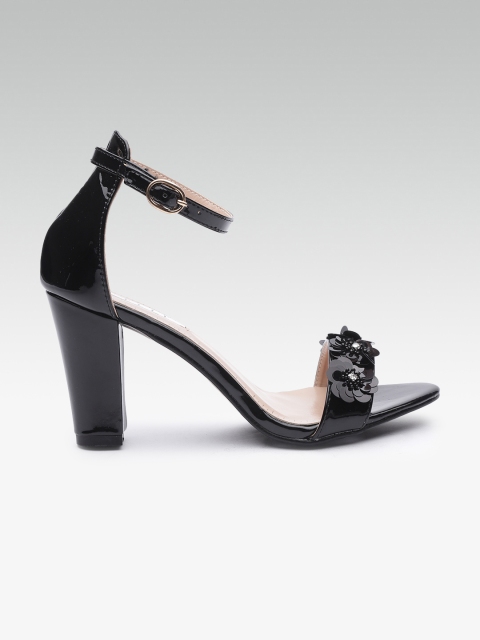 

ELLE Women Black Sequinned Block Heels
