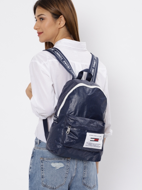 

Tommy Hilfiger Women Blue Solid Backpack