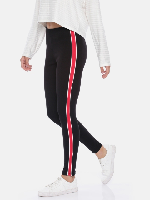 

Kraus Jeans Women K4005 Women Black Solid Skinny Fit High Rise Treggings