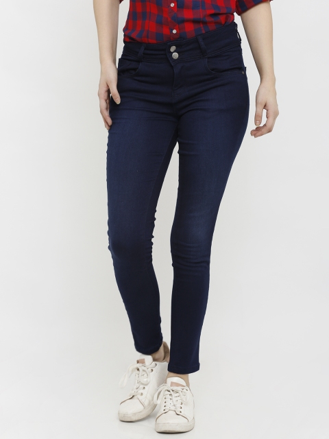 

Kraus Jeans Women K4014 Blue Skinny Fit High-Rise Clean Look Stretchable Jeans
