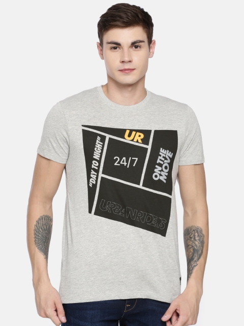 

Lee Men Grey Printed Round Neck T-shirt