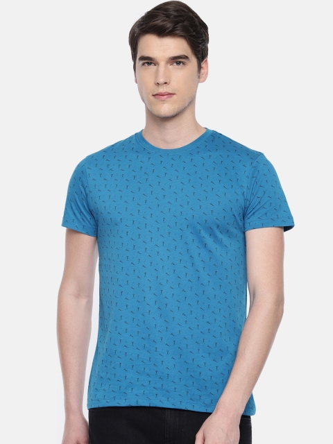 

Lee Men Blue Printed Round Neck T-shirt