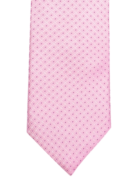 

Louis Philippe Pink Silk Woven Design Broad Tie