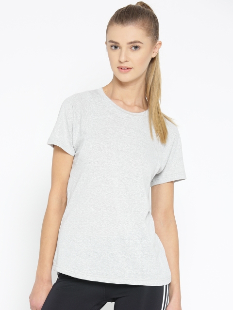 

ADIDAS Women Grey Melange Solid ID Winners Crewneck T-shirt