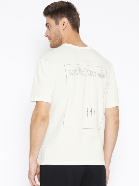 

ADIDAS Originals Men White Solid Kaval Graphic T-shirt With Printed Back