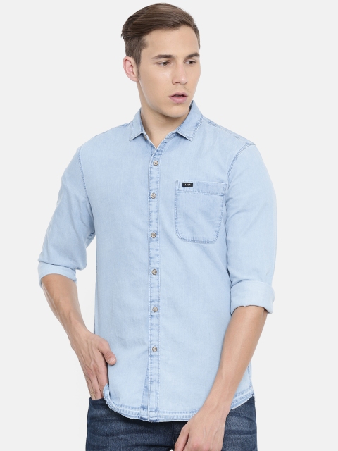 

Lee Men Blue Slim Fit Faded Casual Shirt