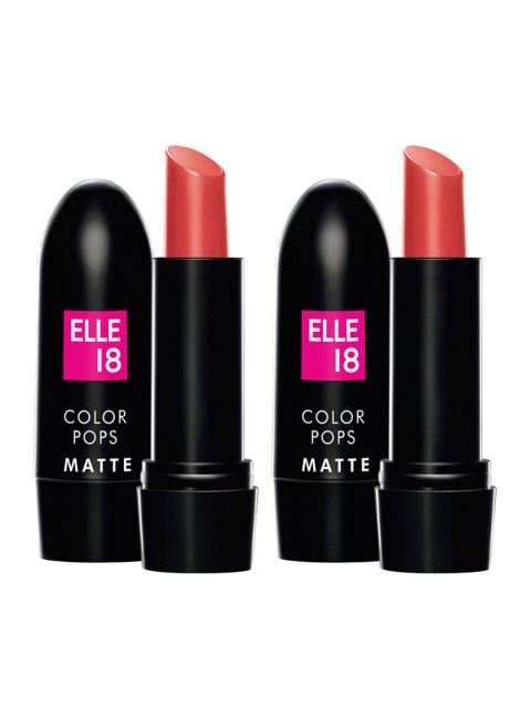 

Elle 18 Set of 2 Rust Rage P25 Pop Matte Lip Color, Red