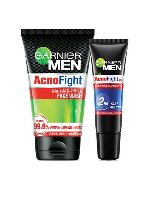 

Garnier Men Set of Acno Fight Facewash and Acno Fight Clearing Gel, Multi