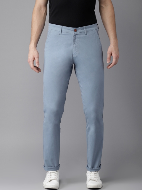 

Campus Sutra Men Blue Smart Regular Fit Solid Trousers