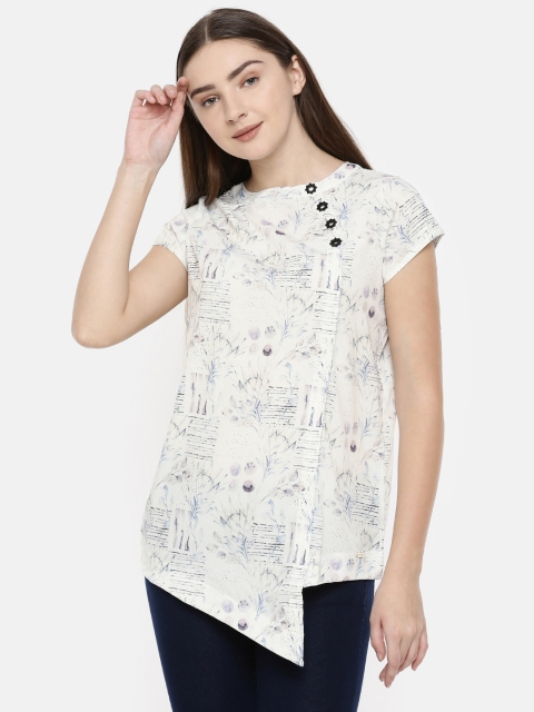 

Park Avenue Women Cream-Coloured Printed Top