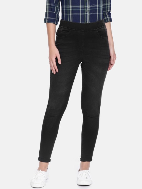 

Park Avenue Woman Women Black Skinny Fit Mid-Rise Clean Look Jeans