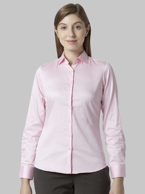 

Park Avenue Women Pink Regular Fit Solid Formal Shirt