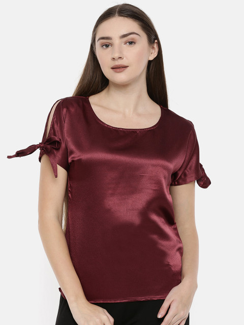 

Park Avenue Woman Women Maroon Solid Top