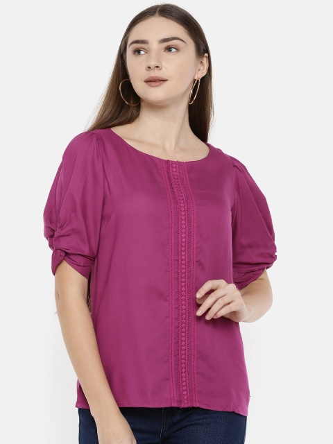 

Park Avenue Women Magenta Solid Top