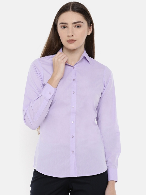 

Park Avenue Woman Women Lavender Regular Fit Solid Formal Shirt