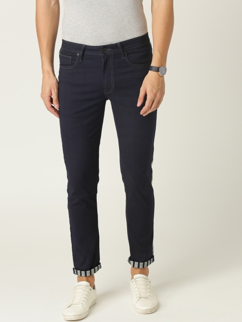 

United Colors of Benetton Men Navy Blue Slim Tapered Fit Mid-Rise Clean Look Jeans