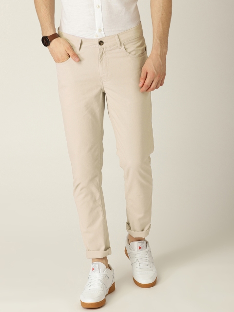 

United Colors of Benetton Men Beige Slim Fit Solid Chinos