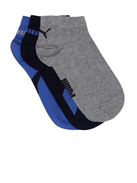 

Puma Unisex Pack of 3 Lifestyle Sneaker Ankle Length Socks, Grey