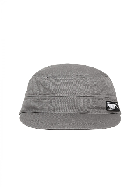 

Puma Unisex Grey Solid Snapback Military Cap