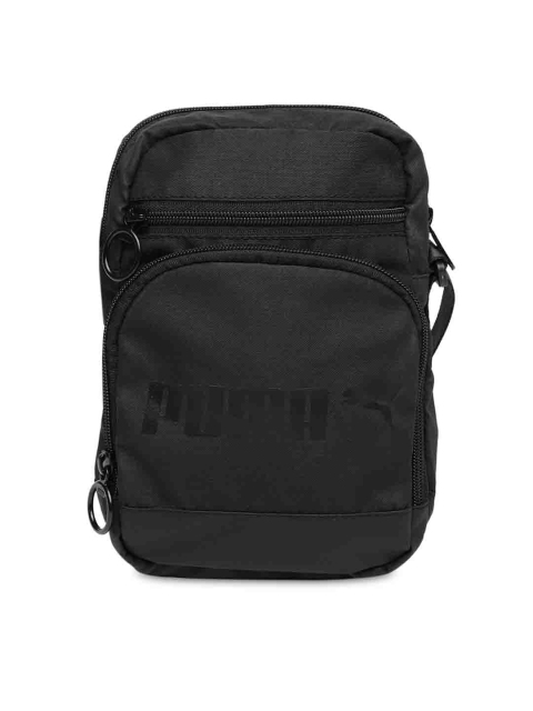 

Puma Unisex Black Brand Logo Print Messenger Bag