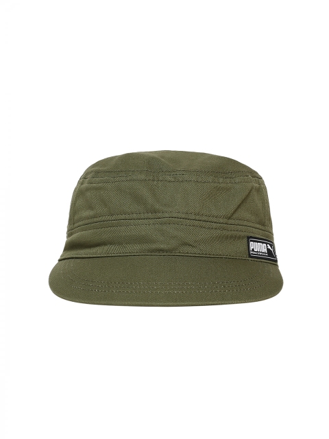 

Puma Unisex Olive Green Solid Baseball Military Cap