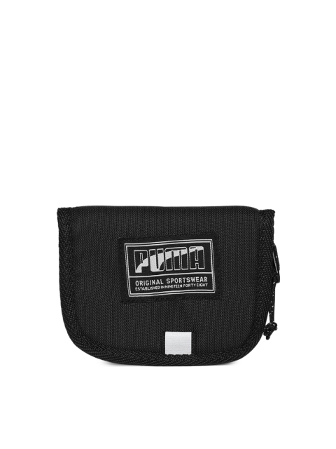 

Puma Unisex Black Solid Zip Around Wallet