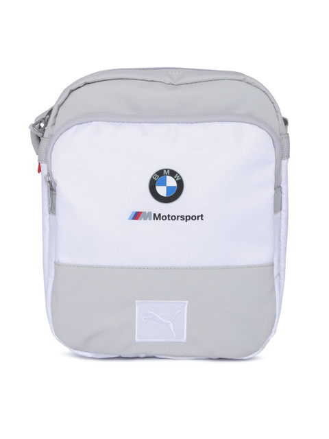 

Puma Unisex White & Grey Solid BMW Motorsport Large Portable Messenger Bag