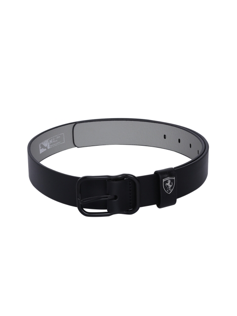 

Puma Unisex Black Solid Leather Belt