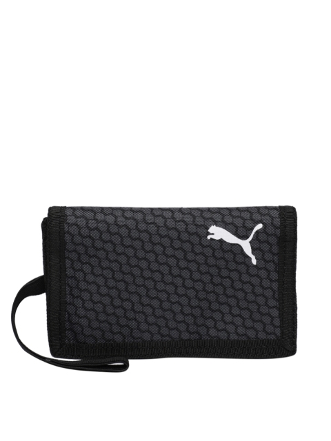

Puma Unisex Black & Grey Printed Three Fold Wallet