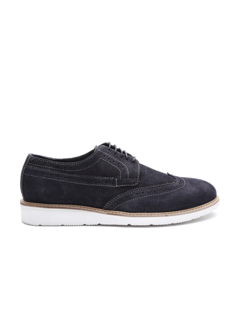 

Carlton London Men Navy Suede Brogues, Navy blue