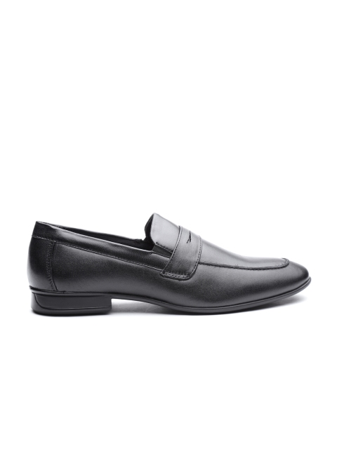 

Carlton London Men Black Leather Formal Loafers