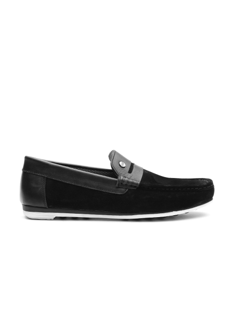 

Carlton London Men Black Suede Loafers