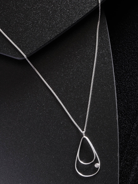 

Carlton London Stone-Studded 925 Sterling Silver Necklace