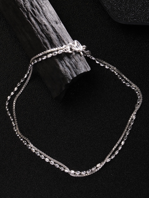 

Carlton London 925 Sterling Silver Dual-strand Bracelet