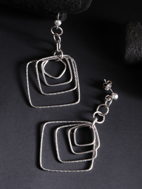 

Carlton London 925 Sterling Silver Geometric Drop Earrings