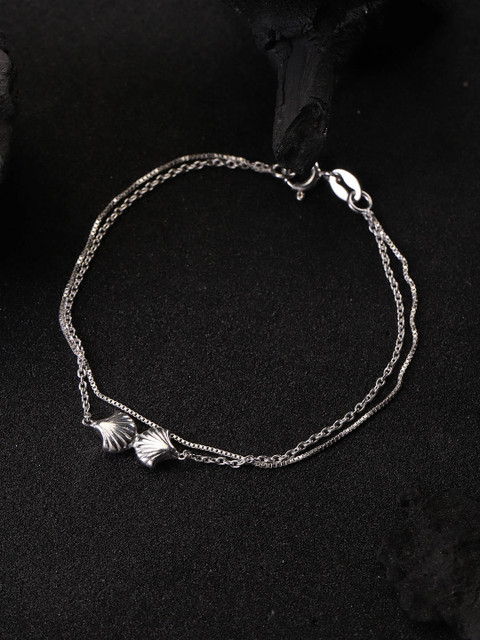 

Carlton London 925 Sterling Silver Dual-strand Bracelet