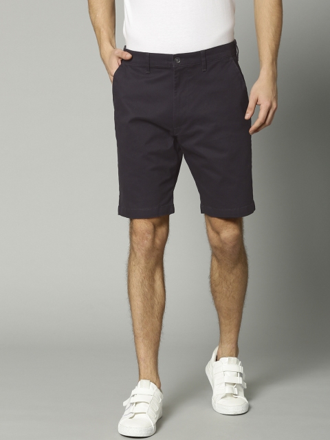 

Marks & Spencer Men Navy Blue Solid Regular Fit Chino Shorts