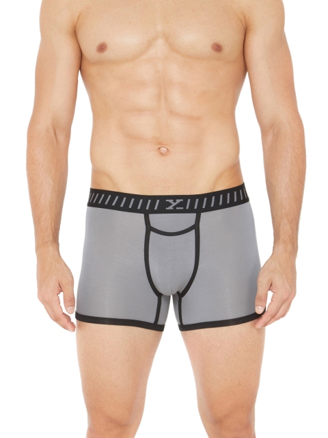 

XYXX Men Grey Solid Boxer-Style Briefs XYBRF41S