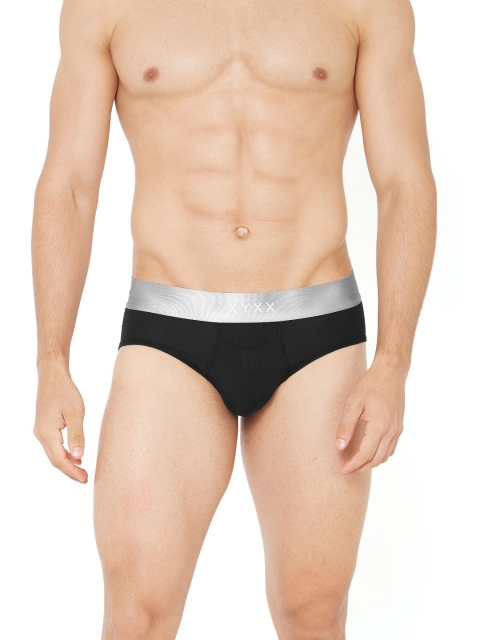 

XYXX Men IntelliSoft Antimicrobial Micro Modal Illuminati Briefs XYBRF50, Black