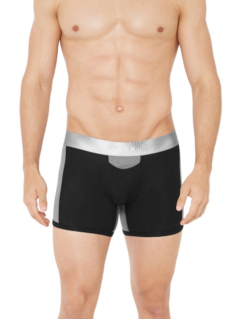 

XYXX Men IntelliSoft Antimicrobial Micro Modal Illuminati Trunks XYTRNK47, Black