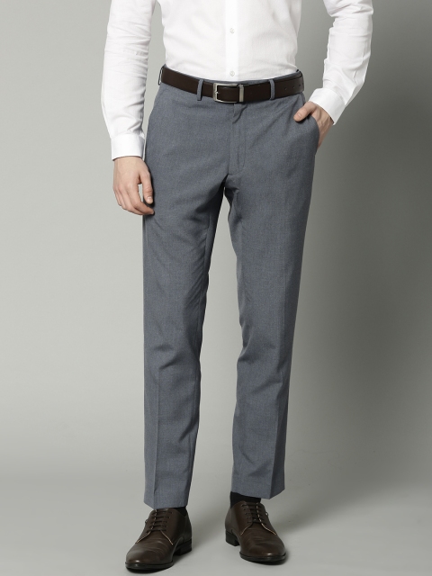 

Marks & Spencer Men Blue Slim Fit Solid Formal Trousers