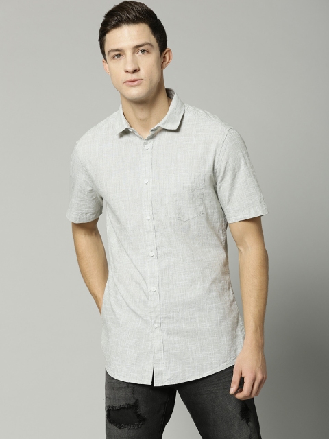 

Marks & Spencer Men Grey Regular Fit Solid Casual Shirt
