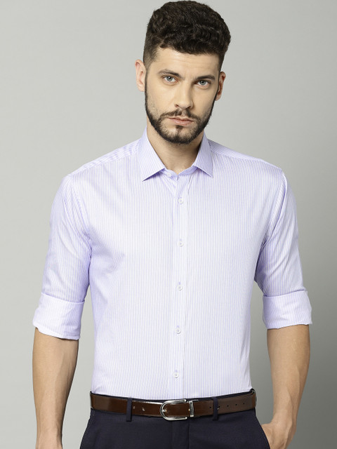 

Marks & Spencer Men Blue & White Regular Fit Striped Formal Shirt
