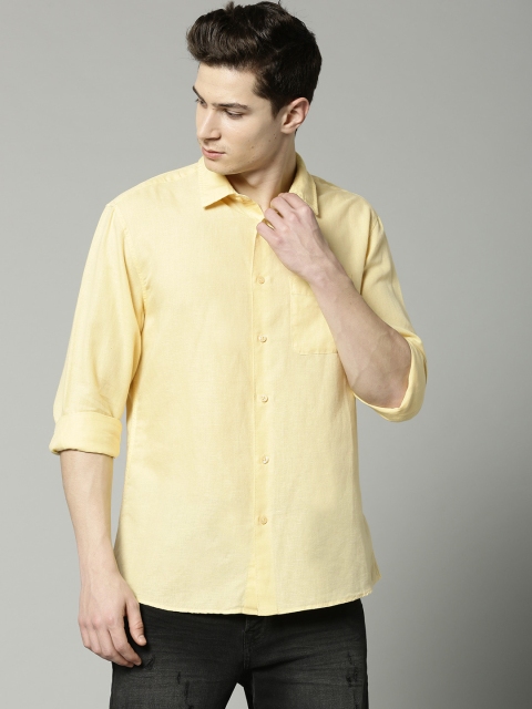 

Marks & Spencer Men Yellow Regular Fit Solid Casual Shirt